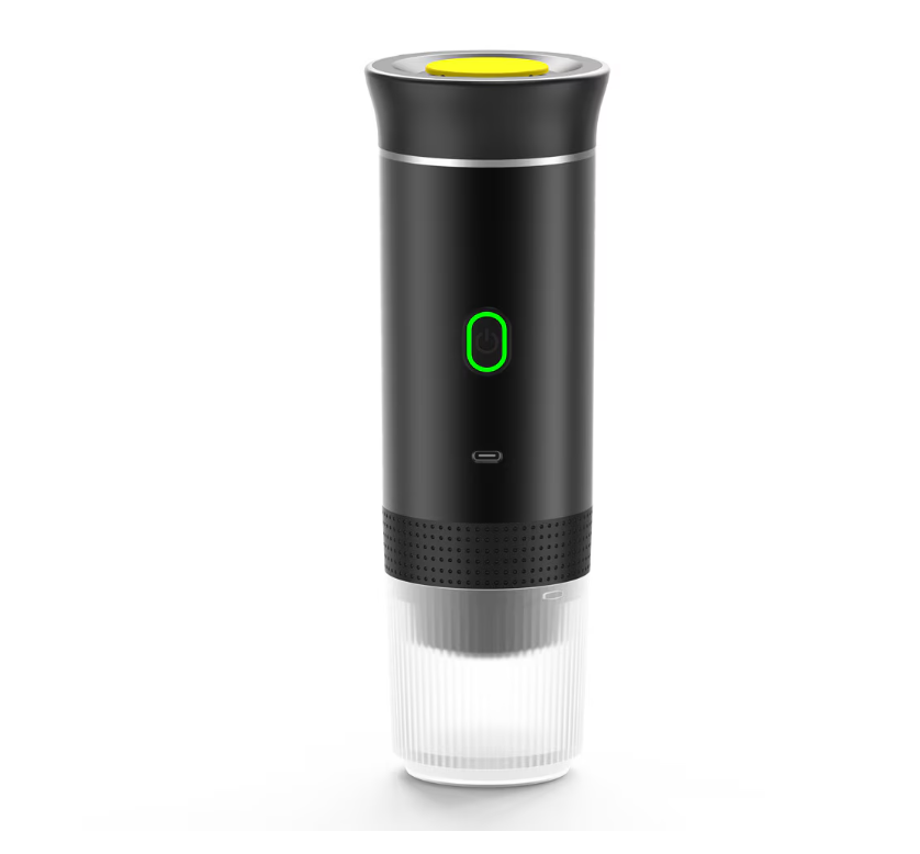 Espressor Portatile, Macchina da caffè portatile, Caffè macinato, Capsule Nespresso, Capsule Dolce Gusto, Modalità riscaldamento acqua o caffè freddo, Ricarica USB Type C