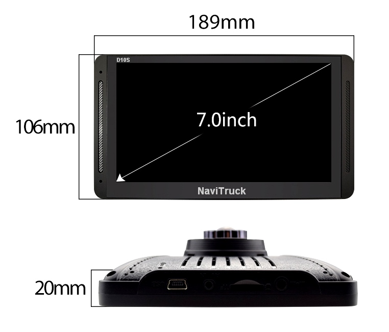 Pachet complet Navigatie GPS NaviTruck D10S+folie sticla securizata +Card memorie 32GB