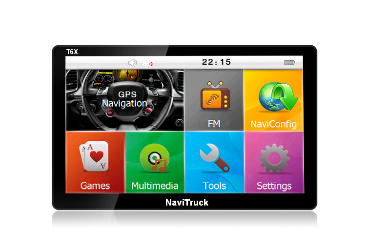 GPS navigace pro kamiony, NaviTruck T6X, 16GB, velká 7palcová obrazovka