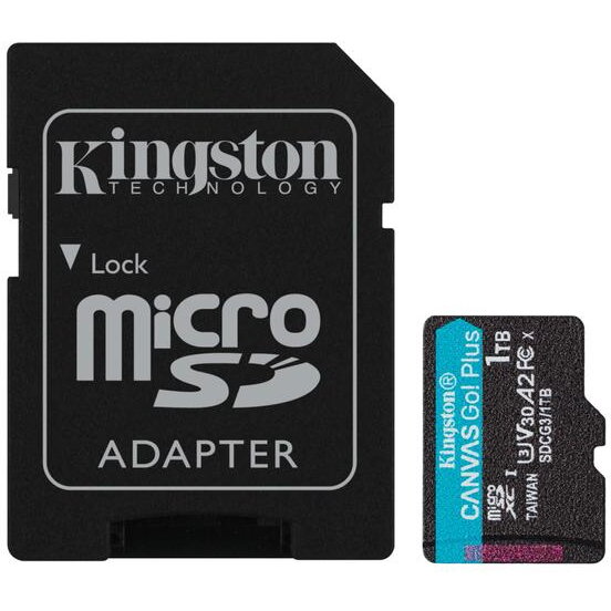 Karta pamięci Kingston microSD 1TB Canvas Go Plus 170/90MB/s adapter